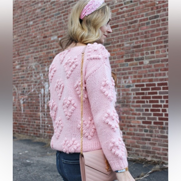 Bloggers favourite chic wish lavender bubble heart 3d sweater - Picture 3 of 8